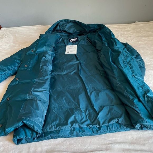 Lands end turquoise puffer midi jacket - Picture 9 of 12